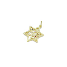 Load image into Gallery viewer, Colorful CZ Jewish Star of David Pendant, Sku#LX600