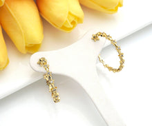Load image into Gallery viewer, CZ Multi Colorful Stars Hoop Earrings, O62