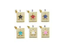 Load image into Gallery viewer, CZ Enamel Star Charm, Sku#JL81