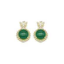 Load image into Gallery viewer, Large Green Jade CZ Butterfly Pendant, Sku#LX345