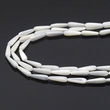 Load image into Gallery viewer, 6x20mm Teardrop Whtie Mother of Pearl Beads, Sku#T166