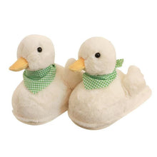 Load image into Gallery viewer, Women's Cute Duck Cartoon Slippers - Cozy Furry Non-Slip Indoor House Shoes