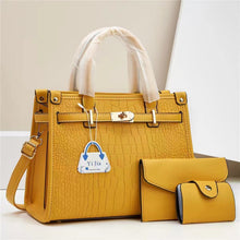 Load image into Gallery viewer, Minimalist Macaron Three-Piece Handbag Set - PU Leather Crossbody Shoulder Bag with Stone Texture