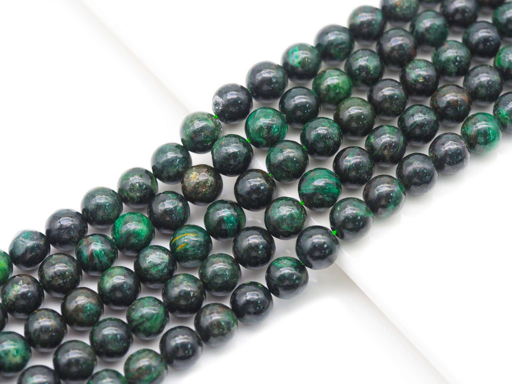 Genuine High Quality Green Kamite Round Smooth Beads, Sku#U1381