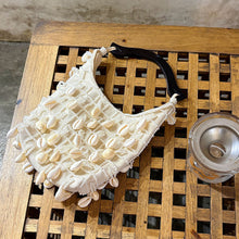 Load image into Gallery viewer, French Chictastic Cloud Shell Beaded Cream Handbag
