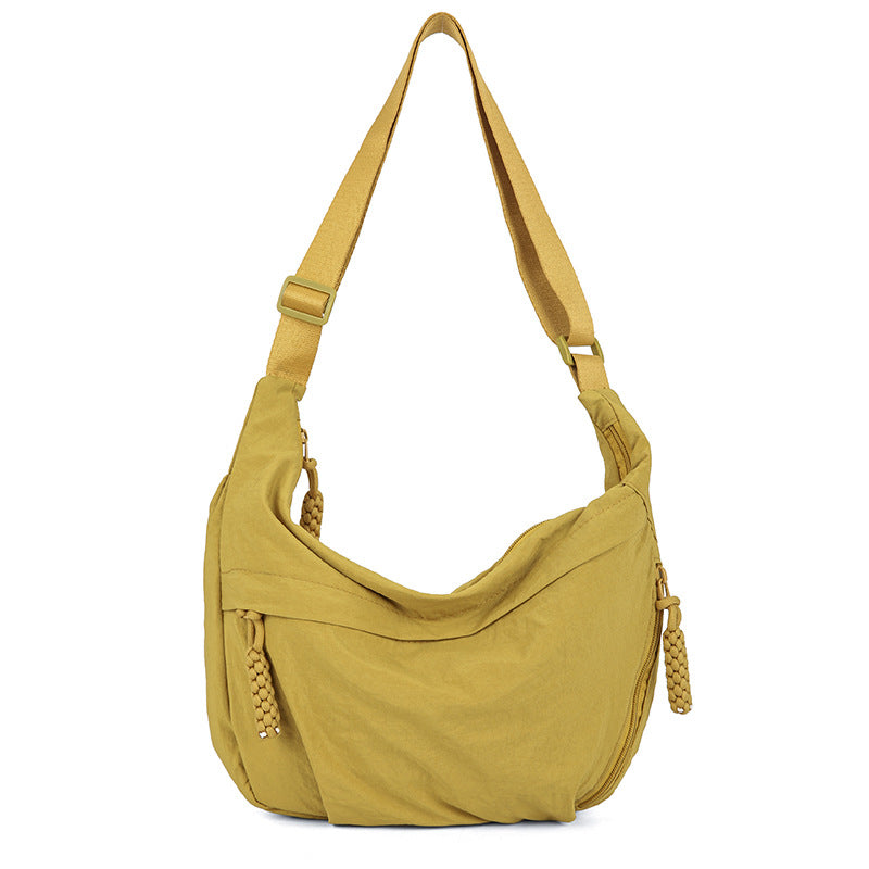 Korean-Style Lightweight Nylon Crossbody Shoulder Bag