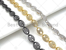 Load image into Gallery viewer, 7x10mm High-Quality Micro Pave Mariner link chain