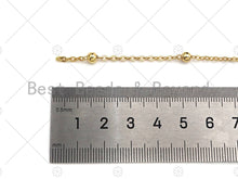 Load image into Gallery viewer, Gold Silver 2x4mm High Quality Satellite Ball Chain, sku#M358