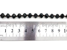 Load image into Gallery viewer, 60/36 Long Hand Knotted Black Crystal Necklace, SKU#D10
