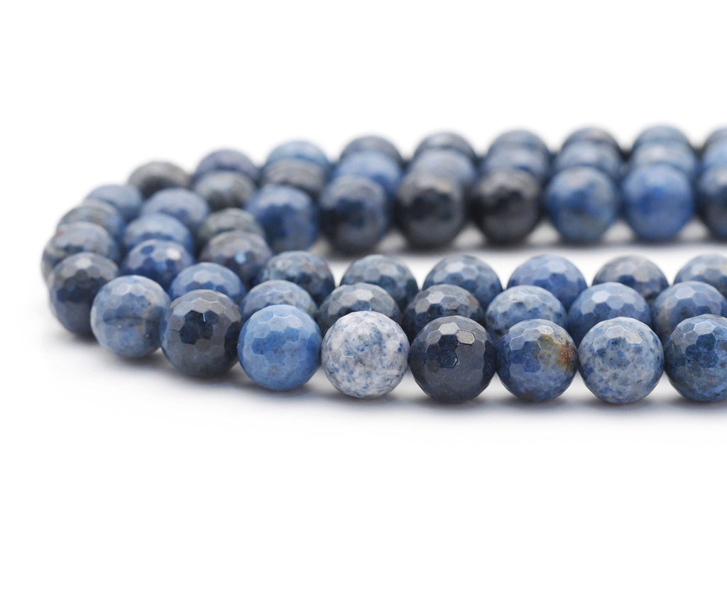 Genuine Quality Dumortierite Round Faceted Beads, 6mm/8mm/10mm, Sku#U1447