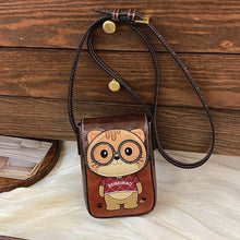 Load image into Gallery viewer, Women's Cartoon Crossbody Phone Bag - Western Style Color Block Design
