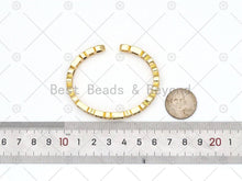Load image into Gallery viewer, Big CZ Micropave Heart Round Teardrop Oval Bangle Bracelet, 18K Gold Filled Cuff Bracelet, Fashion Jewelry, Sku#LK486