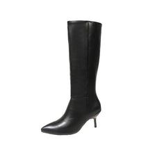 Load image into Gallery viewer, Women's Over-the-Knee Stiletto Boots – Pointed Toe PU Leather