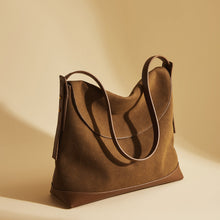 Load image into Gallery viewer, Vintage Suede-Like Crossbody Shoulder Bag – Large Capacity Women's Handbag in Brown &amp; Coffee