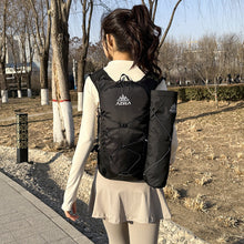 Load image into Gallery viewer, Outdoor Hiking Backpack with Trekking Pole Bag – Nylon, Air-Cushion Straps | Black &amp; White