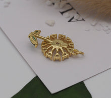 Load image into Gallery viewer, CZ Dandelion Flower Charm, Sku#LK630