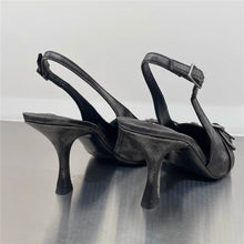 Load image into Gallery viewer, Women's Retro Pointed-Toe Ankle-Strap High Heel Sandals - Punk Style Mid Heel Shoes
