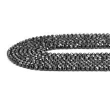 Load image into Gallery viewer, Black CZ Round Faceted Beads, Sku#U1861