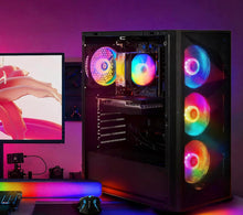 Load image into Gallery viewer, Gaming PC Desktop Computer, AMD Ryzen 7 5700X up to 4.6G, Geforce RTX 3050 6G, 16GB DDR4, 1TB SSD, Wifi 6 &amp; BT 5.2, RGB Fan X4, Windows 11 Home