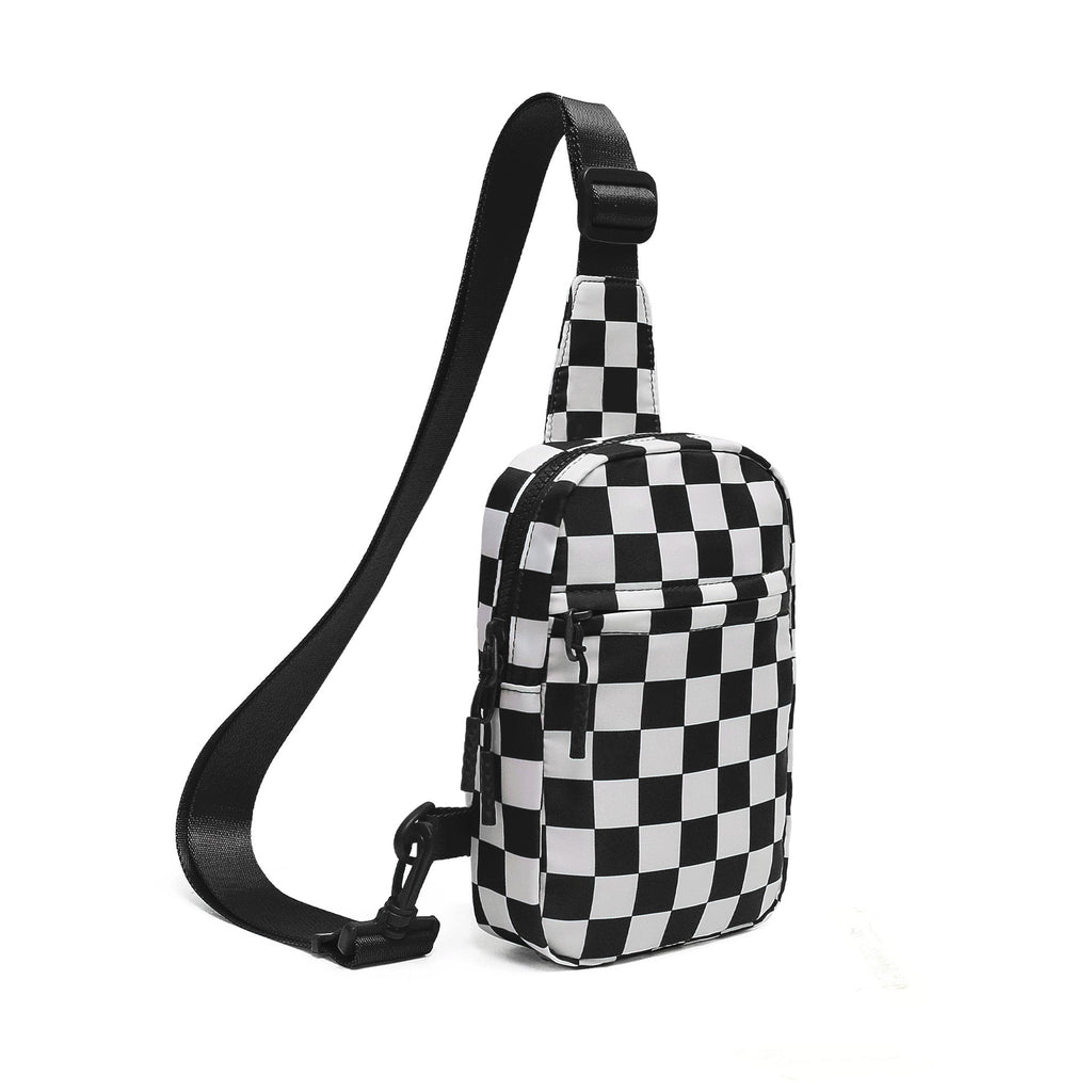 Waterproof Plaid Crossbody Bag - Lightweight Travel Sling Bag for Women & Men