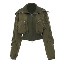 Load image into Gallery viewer, Womens Casual Jacket With Zippered Pockets And A Lapel Design