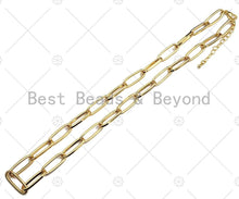 Load image into Gallery viewer, Gold Finish 18 Large Paperclip Link Necklace