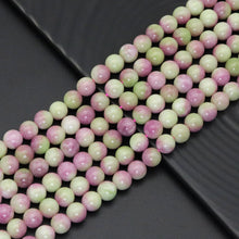 Load image into Gallery viewer, Pink Green Jade Round Smooth Beads, Sku#U1851