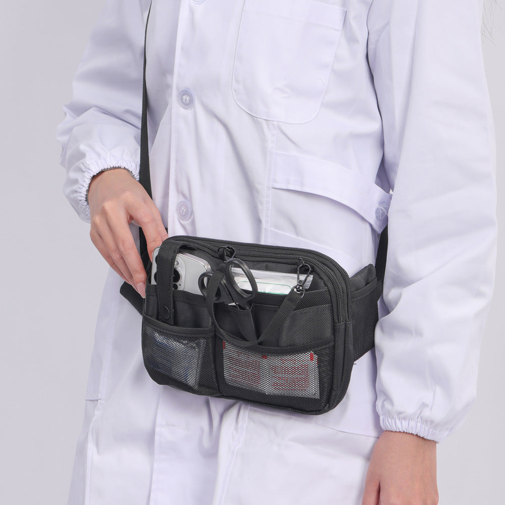 Nurse Tool Organizer Crossbody Waist Bag - Medical Professional Utility Bag with Multiple Pockets