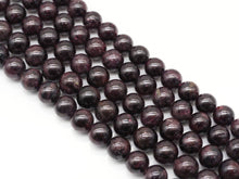 Load image into Gallery viewer, Genuine Red Garnet Round Smooth Beads, Sku#U1359