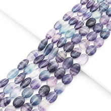 Load image into Gallery viewer, Genuine Fluorite Smooth Oval Beads, 13x17mm/10x20mm. Sku#U1560