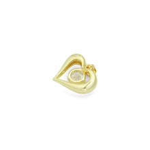 Load image into Gallery viewer, Big Diamond CZ Gold Heart Charm Pendant, Sku#LK1157