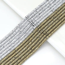 Load image into Gallery viewer, 2x4mm Matt Hematite Smooth Rondelle Beads, Sku#S161