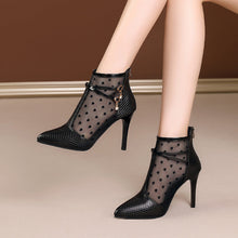 Load image into Gallery viewer, Women's Lace Mesh Stiletto High Heels Pointed Toe Pumps