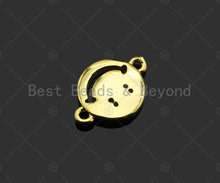 Load image into Gallery viewer, Gold Filled CZ Micro Pave Cute Smiley Face Shape Connector,1