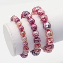 Load image into Gallery viewer, Mystic Orange Red Banded Agate Stretchy Bracelet, EF399