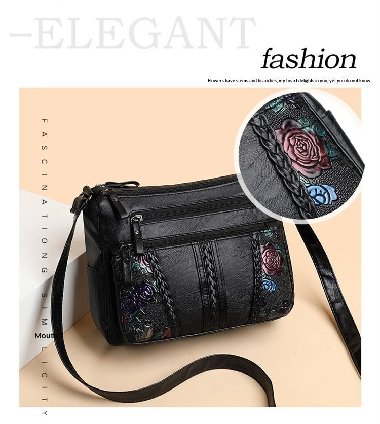 Women's Minimalist Crossbody Bag - Large Capacity PU Leather Shoulder Bag