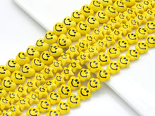 Load image into Gallery viewer, Yellow Smiley Face Ceramic Beads, 15mm, Sku#U1479