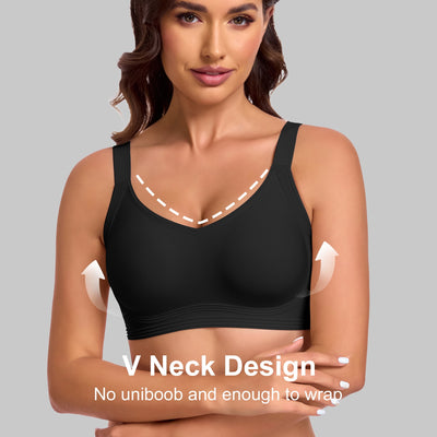 Daystry Womens Seamless Supportive Wireless Bras Push Up Full Coverage Comfortable No Underwire Bras