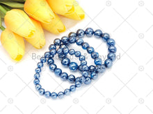 Load image into Gallery viewer, Mystic Blue Agate Stretchy Bracelet