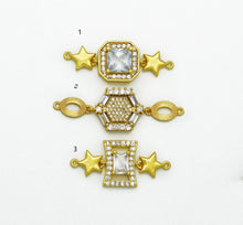Load image into Gallery viewer, CZ Gold Charm, Sku#M410
