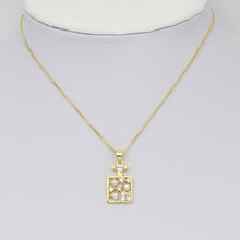 Load image into Gallery viewer, CZ  White Pearl On Square TAG Charm, Sku#LK924