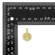 Load image into Gallery viewer, Clear CZ Gold Heart Tree On Mother of Pearl Charm, Sku#LK889