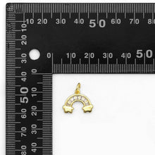 Load image into Gallery viewer, Clear CZ Gold Rainbow Shape Charm, Sku#LX222