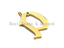 Load image into Gallery viewer, Enamel pave alphabet letter, Alphabet Charms, Initial Alphabet Letters, Custom Naming Pendants, Initial Letter a Pendant,17x23mm, sku# B121