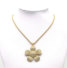 Load image into Gallery viewer, Large Gold Silver Flower Charm, Sku#ML53