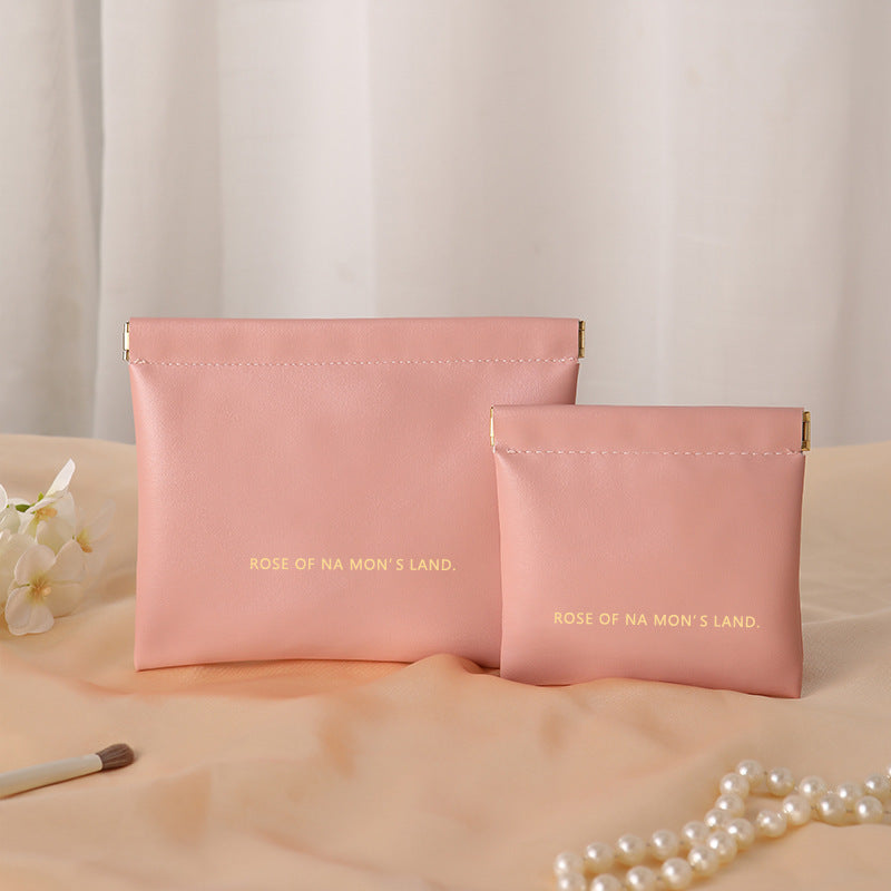 Portable Mini Cosmetic & Lipstick Bag Set – PU Clutch Organizer for Travel & Everyday Use