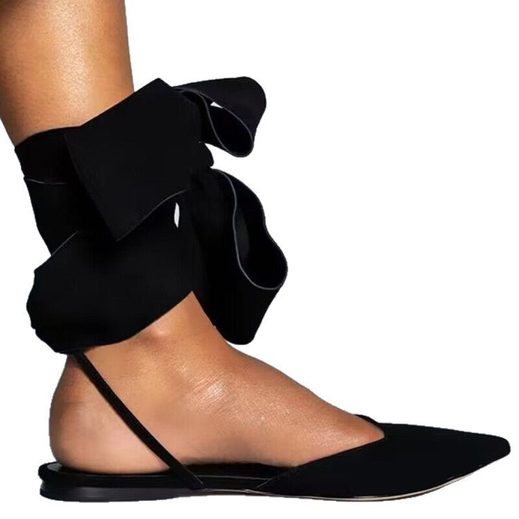 Women's Suede Pointed-Toe Lace-Up Sandals - Breathable Outdoor Fashion Footwear