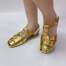 Load image into Gallery viewer, Women's Buckle Strap Mid-Heel Sandals | Round Toe Faux Leather Multi-Color