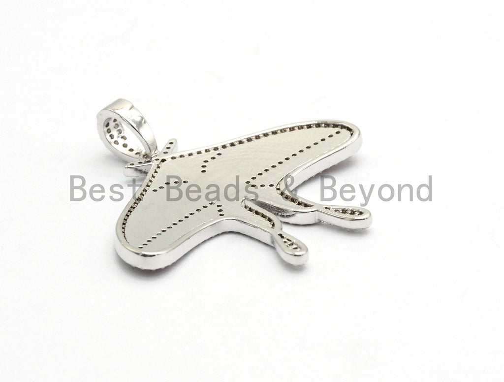 NEW Enamel Colorful Kite Shape Pendant,CZ Micro Pave Oil Drop Kite pendant,Enamel pendant,Enamel Jewelry,35x41mm,sku#F588