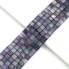 Load image into Gallery viewer, Genuine Fluorite Smooth Cube Beads, 9mm, Sku#U1567